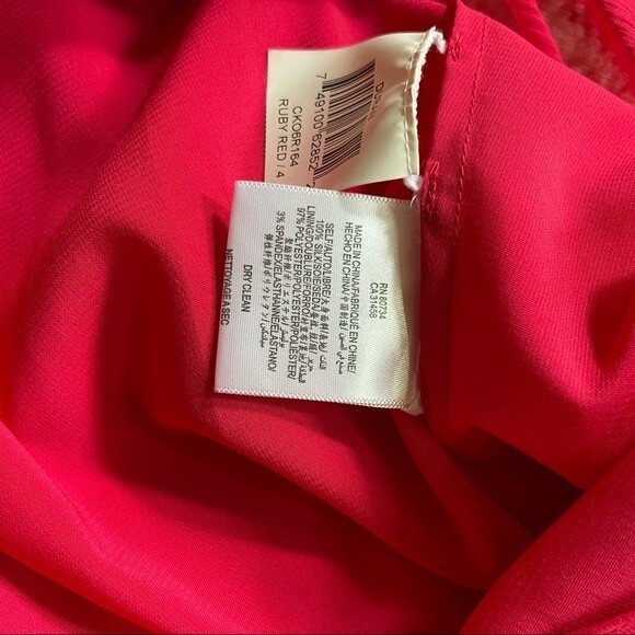 BCBGMaxAzria Rich Pink Coral Strapless Mini Cocktail Dress - Picture 4 of 9